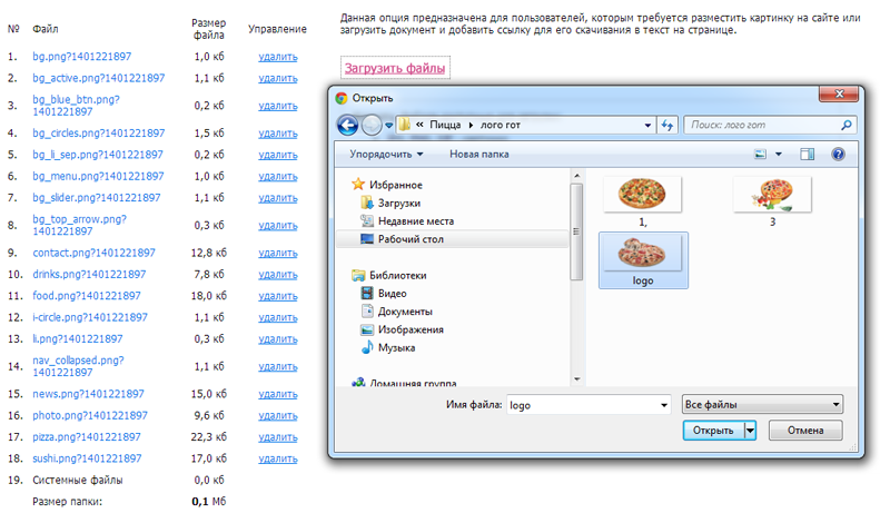 Загружаем свой logo.png